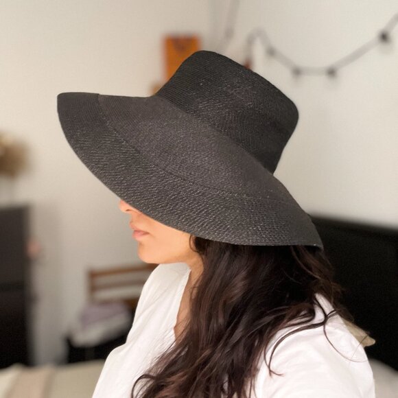 Patricia Underwood Sun Hat Black Rafia Wide Brim main image 8